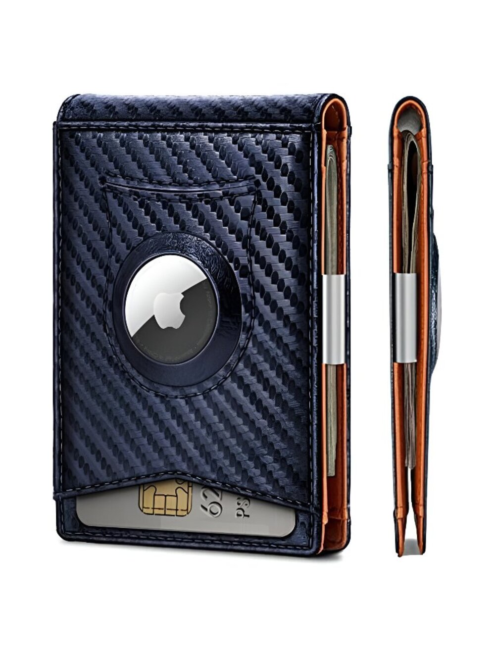 Mens Wallet Gift Airtag or Standard Use,Slim Front Pocket Leather Wallet